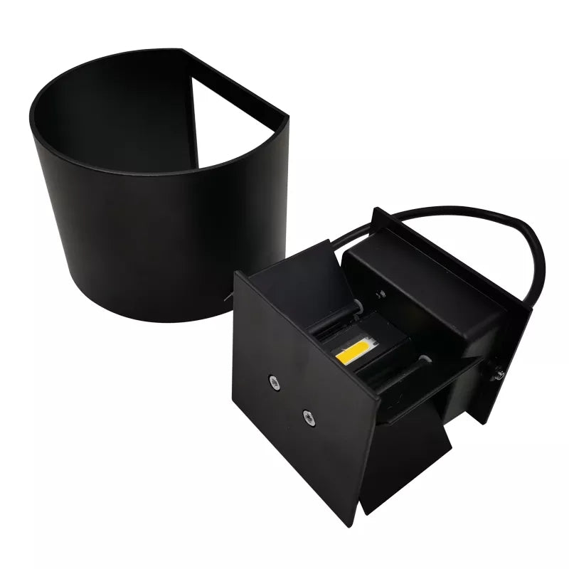 Cilinder Led Wandlamp RGBW Wifi zwart