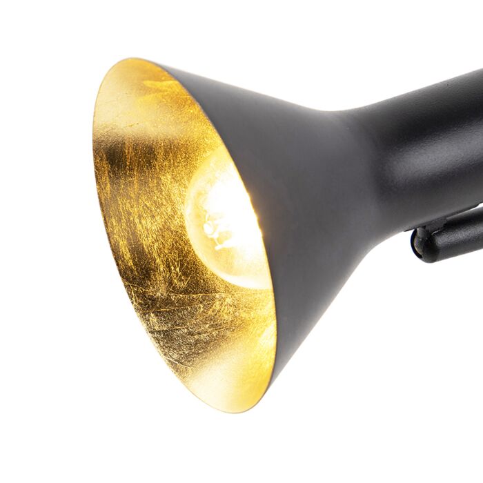 Magno Moderne Tischlampe 1-Licht Schwarz &amp; Gold