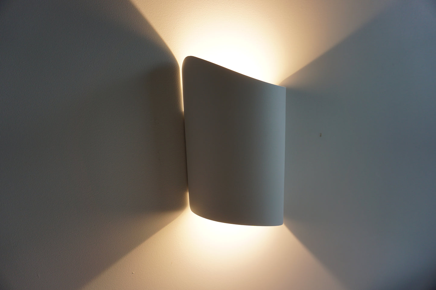 LED wandlamp Flat Curve Wit binnen en buiten warm wit