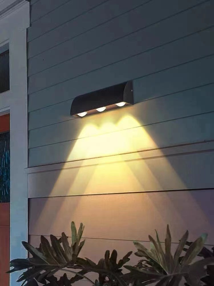 Rechthoekige down light LED outdoor wandlamp Koen zwart
