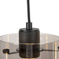 Design hanglamp zwart met smoke glas