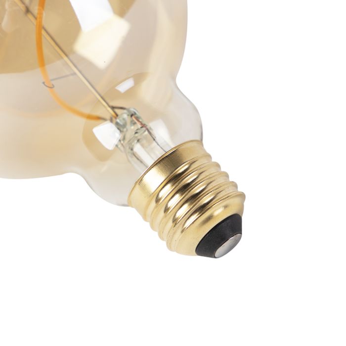 E27 dimbare LED spiraal filament lamp G95 goldline 4W 270 lm 2100K