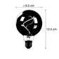 E27 dimbare LED spiraal filament lamp G95 goldline 4W 270 lm 2100K