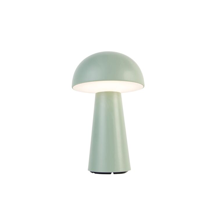 Paddenstoel lamp tafellamp groen incl. LED oplaadbaar en 3-staps touch dimmer IP44