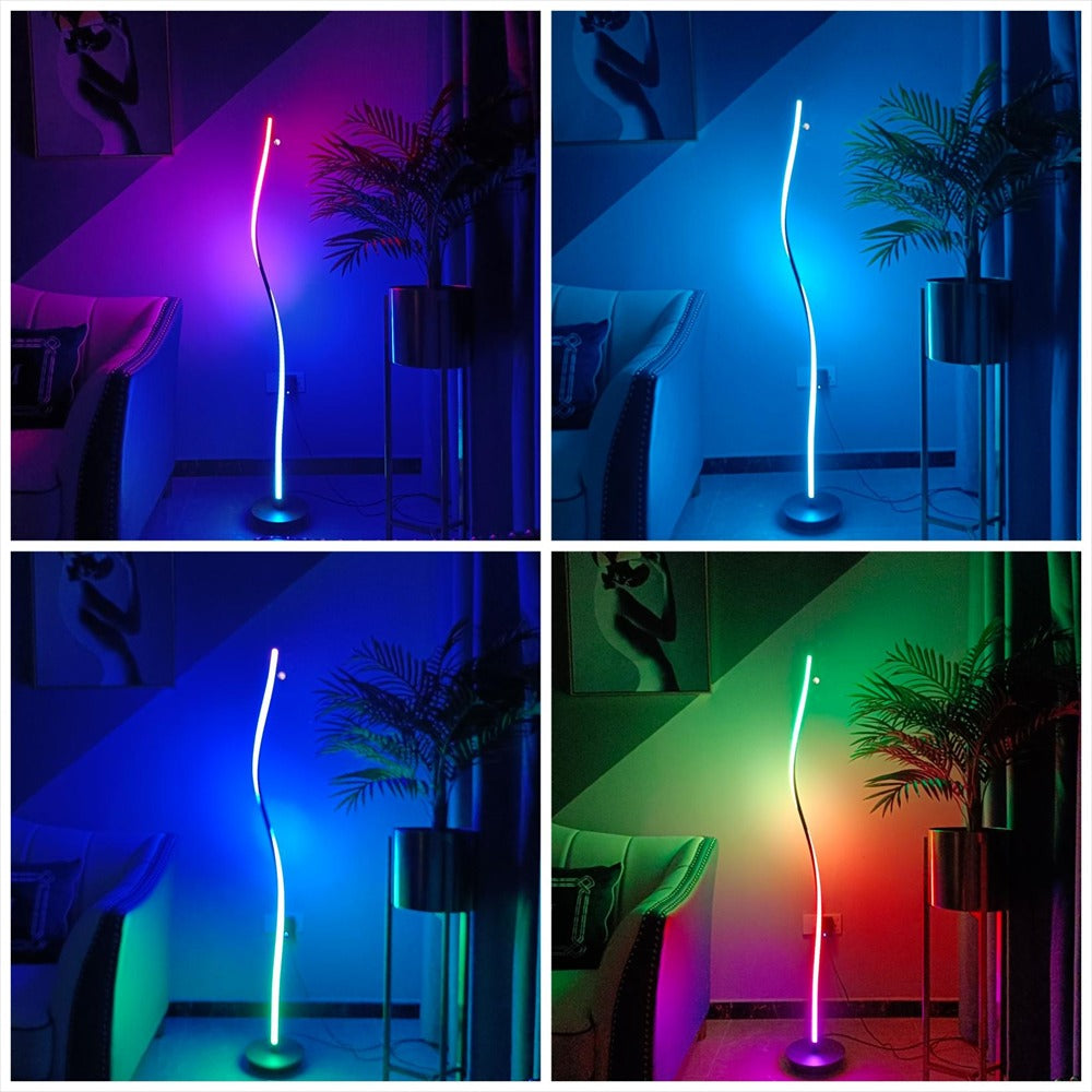 Spiralförmige RGB-LED-Stehleuchte